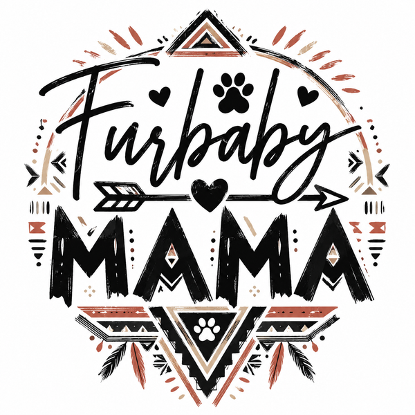 Fur Baby Mama Cat T-shirt Design