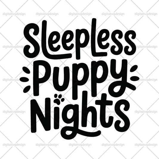 Sleepless Puppy Nights SVG