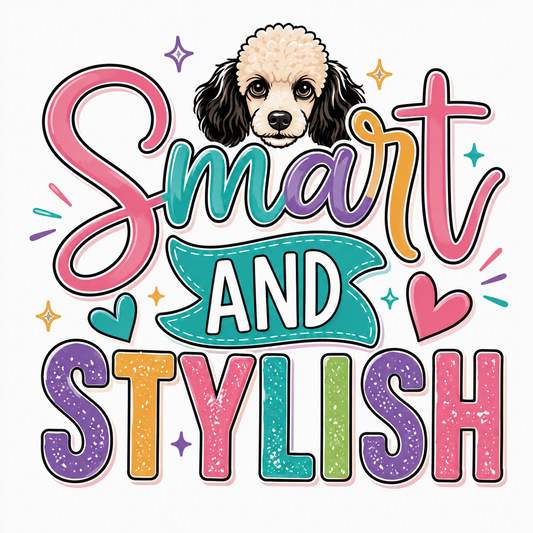 Smart And Stylish Poodle T-shirt Design