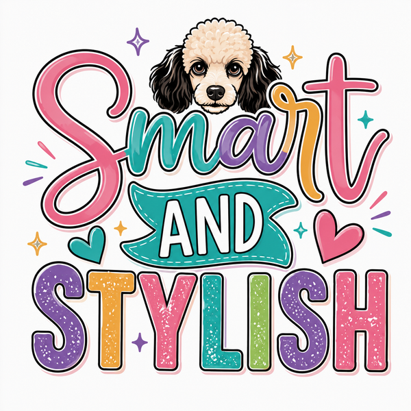 Smart And Stylish Poodle T-shirt Design